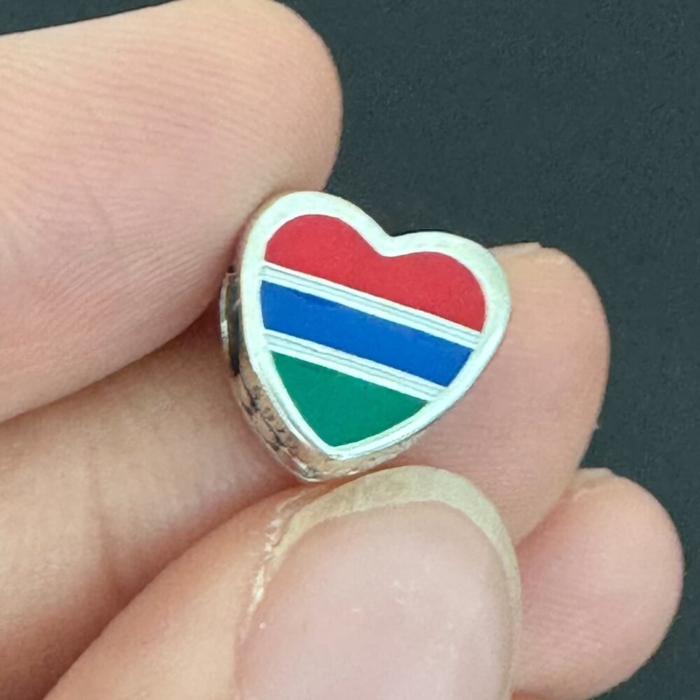 Pandora Benin Flag Heart Exclusive Charm